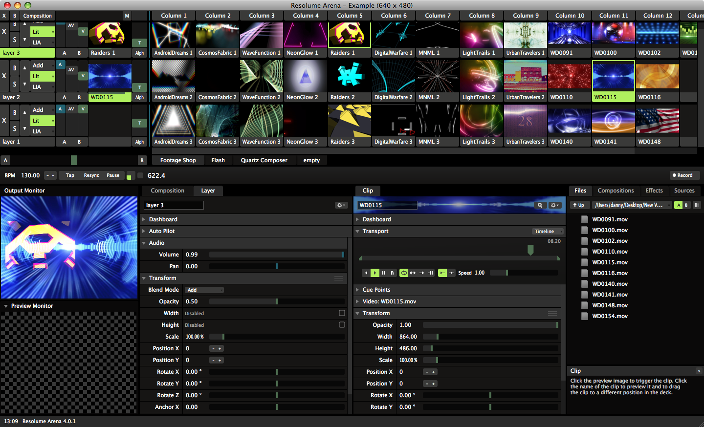 Shows the two clips resized and repositioned, even though I didn't include the shot I created two slices using those two clips as the slice inputs (scroll down to output monitor)