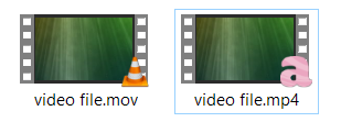.mp4 set to Alley, .mov set to VLC