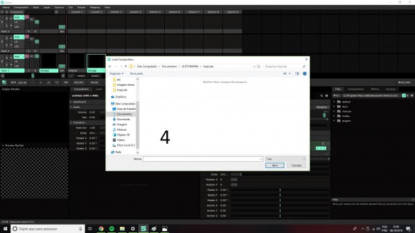 when i try loading through composition, my files won't even show as available.