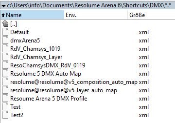 What my PC has in the DMX Folder
