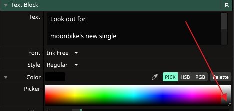 Text Block with black colour when composition is saved.jpg