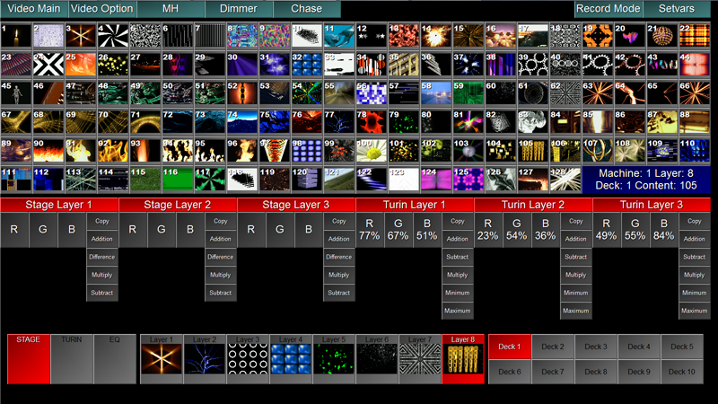 Video-Controll Page on Lightning Desk