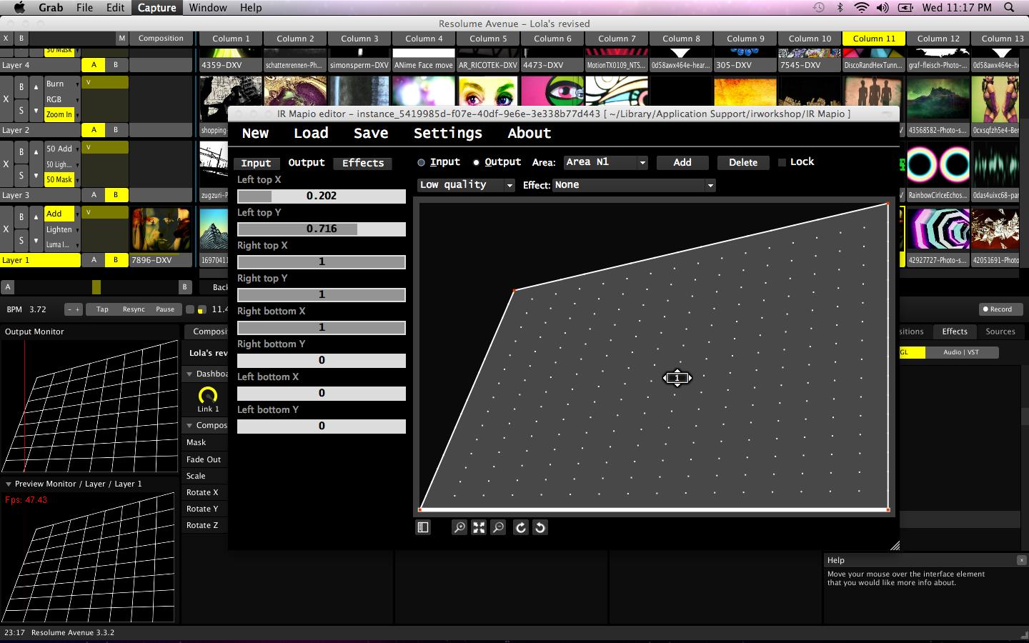 Only Grid on output